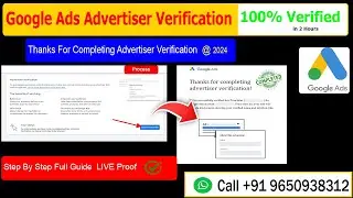 How to Verify Google Adwords Account || Google Ads Advertiser Verification (2024) Verified in 2 Hr✅✅