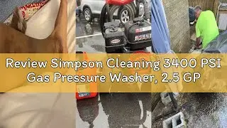 Review Simpson Cleaning 3400 PSI Gas Pressure Washer, 2.5 GPM Power Washer for Residential Use, CRX