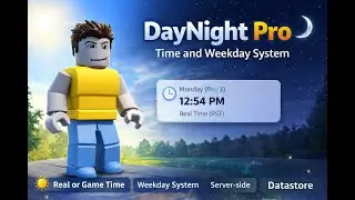 Roblox Studio - Day Night System with Real Time & Weekdays (DOWNLOAD)