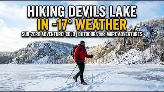 HIking Devils Lake State Park in WI in the Winter