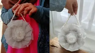 Flower Bag cutting and stitching || Trending Flower Bag || Homemade Bag || Cutting and Stitching 
