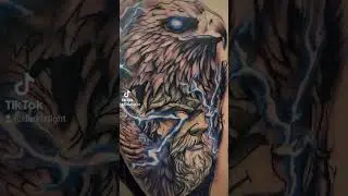 Eagle Odin Tattoo #ridethelightning #warrenzeiders #eagle #odin #lightning #tattoo #ink #darkiztlght