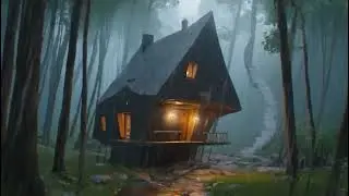 Midnight Deluge: Thunderstorm in a Remote Mountain Retreat