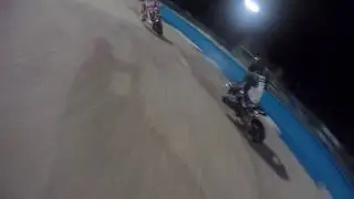 Onboard mini motard resistance racing,with spartan racers.