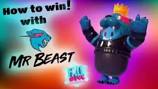MrBEAST X FALLGUYS - how to win demonstrated with different skins.