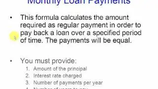 Calculate Monthly Loan Payments