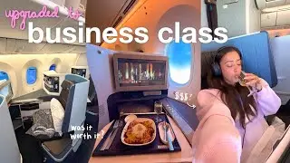 flying BUSINESS CLASS for the first time 🙌🏼✨my full experience flying KLM from Amsterdam to USA