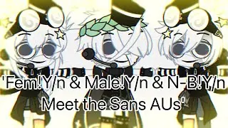 Fem!Y/n, MaleY/n, and N-B Y/n, Meet The Sans AUs||Pt.2|| Happy Pride Month!
