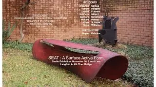 SEAT: A Surface Active Form, Instructor: Negar Kalantar, Forming Plywood:3D Forms out of 2D Surfaces