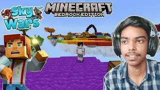 Cubecraft Skywars in Hindi Gameplay 😀 | Minecraft Bedrock Skywar