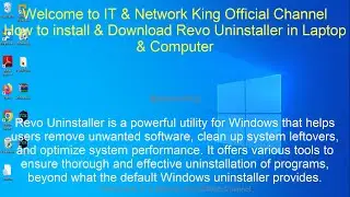 How to Install & Download Revo uninstaller