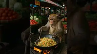 #MonkeyChef cooks #FriedRice