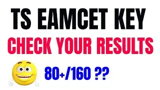TS EAMCET 2019 KEY |CHECK YOUR RESULT