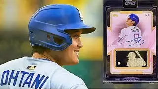 #mlbnews Shohei Ohtani&rsquo;s 1/1 gold Logo man Patch Autograph card just sold for $3 Million Dollars!
