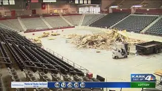 UA Little Rock basketball teams find new place to play after court is destroyed by burst pipe