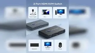 Review: KVM Switch HDMI 2 Port Box,ABLEWE USB and HDMI Switch for 2 Computers Share Keyboard M...