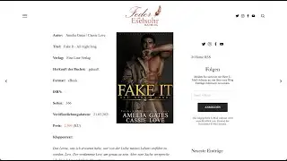 Buchbesprechung: Amelia Gates / Cassie Love - Fake It - All night long