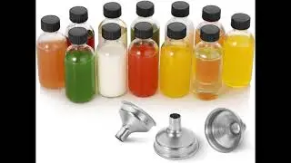 Mini 2oz Glass Bottles for Wellness Shots, Ginger Juice Travel Beauty Essentials! 12-Pack Value Set