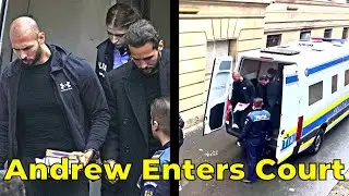 ANDREW TATE Enters Court From JAIL (Video Footage with his brother TRISTAN TATE)