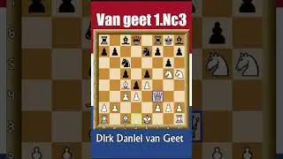 Van Geet Opening (1. Nc3) Brilliant Knight Sacrifice. #shorts