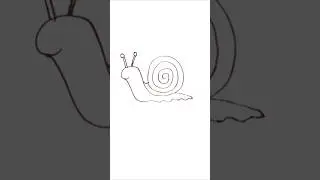 Easy And Fast Snail Drawing For Kids | Simple Drawing Tutorial | Fun Art #shorts #drawing #snail