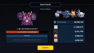 Guardian Tales Filler Raid Season - L80 Mad Panda, Claude/Oghma/Arabelle/Tinia Comp - 26.5m Damage