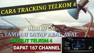 TRACKING TELKOM 4 DISH MINI 80CM DAPAT 167 CHANNEL