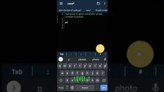 LEVEL-1 | 9. Program to print the remiander or two numbers in Python | Modulous operator