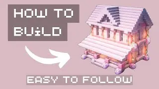 Minecraft | How to build cherry house: Tutorial (Easy to follow)