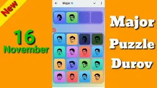 Major 16 November Puzzle Durov | Today Combo Major | Major Withdra Star @RudraKingpin