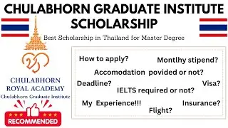 Chulabhorn Graduate Institute (CGI) | Masters Degree Scholarship | Detailed Explanation|@beardbuddy