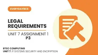 BTEC Level 3 Computing - Unit 7 IT Systems Security and Encryption - P3