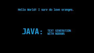 Java Text Generation with NGrams