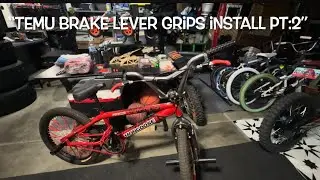 😱 Mongoose Ravage (Deadred Edition) Temu Brake Lever Grips Install PT:2 #SKo_o #bmxlife
