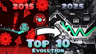 Эволюция всех топ-10 игр Geometry Dash (2015&ndash;2025) | Geometry Dash [4K]