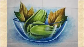 pintar en tela Chayote e transparencia