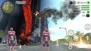 Super Crime Steel War Hero Iron Flying Mech Robot - A Lot of Superpowers