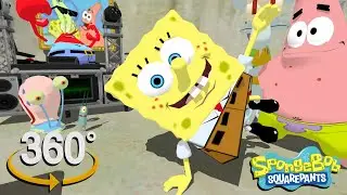 Spongebob Squarepants! - 360&deg; Break Dance Party! - (The First 3D VR Game Experience!)