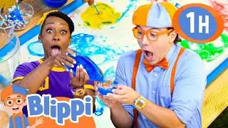 Blippi's Crazy Color Milk Experiment | Blippi Painting for Kids  | Moonbug Kids - Art for Kids 🖌️
