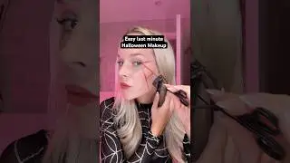 Easy last minute Halloween Makeup 🕷️🕸️ #HalloweenMakeup #EasyHalloweenMakeup