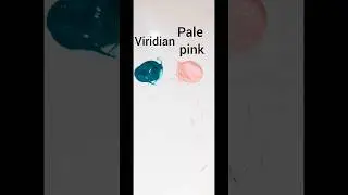 Guess the mixed color #youtubeshorts#colors#art#paint#shortsfeed#shorts#mix#viridian#palepink#bpue