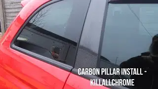 Carbon Pillar Install - Fiat Abarth 500 595 - KillAllChrome
