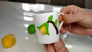 Polimer kil hamuru ile kahve fincanı süsleme