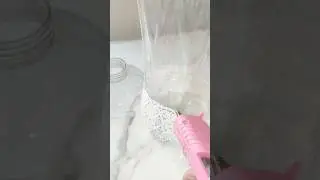 Plastic bottle & lace vase diy #vasedecor #diyvase #diyonabudget #diyhome
