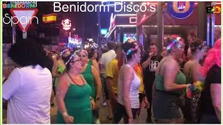 Benidorm Disco's Night Life English Street Disco Bars and Pubs Benidorm Spain
