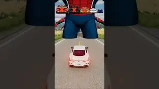 Marvel Heroes Lose to Physics (Every Time)Spiderman #shorts #cars #crash