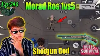 Morad ROS 1vs5 Shot Gun God,Morad Gaming,Rules Of Survival,Ros Philippine | Ep245