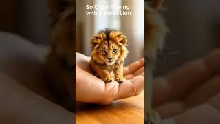 So Cute! Playing with a Small Lion ‼️👍 #shorts #sweetanimals #animals