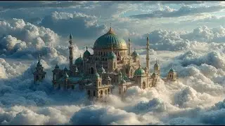Levitating Palatial Mansion in the Clouds | ASMR AI Architecture | Luxury Mansion Tour