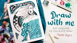 DRAW WITH ME Sisu ART ON CUE Suomi 4k